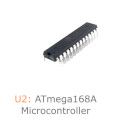 U2: ATmega168A Microcontroller